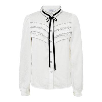 LULUALWAYS【商场同款】秋季新款百搭优雅通勤飘带蝴蝶结衬衫女