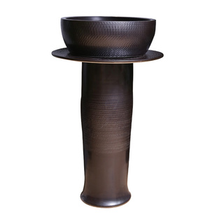 户外阳台陶瓷立柱式洗手脸盆台柱家用面盆花园工业手池庭院卫生间