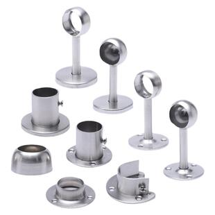 304不锈钢圆管法兰座衣柜挂衣杆晾衣杆固定配件管座毛巾杆座奈盾