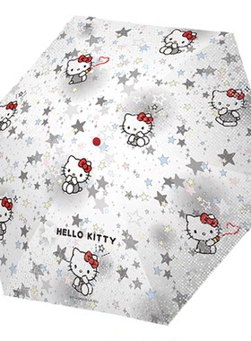 九木杂物社三丽鸥Kitty小巧便携五折太阳伞遮阳伞口袋折叠伞礼物
