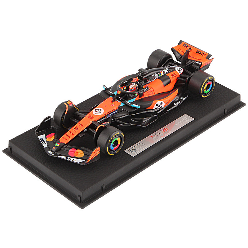 比美高1/43迈凯伦F1 MCL39摩纳哥赛车模型合金方程式售卖机限定款
