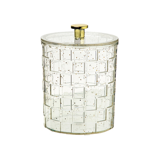 棉签盒化妆刷卸妆棉粉扑头绳收纳盒子轻奢透明带盖梳妆台桌面整理