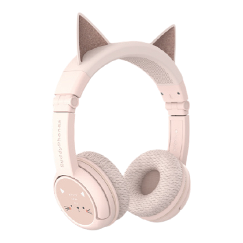 BuddyPhones儿童蓝牙耳机Play+/Ears+动物耳朵头戴式音乐保护听力