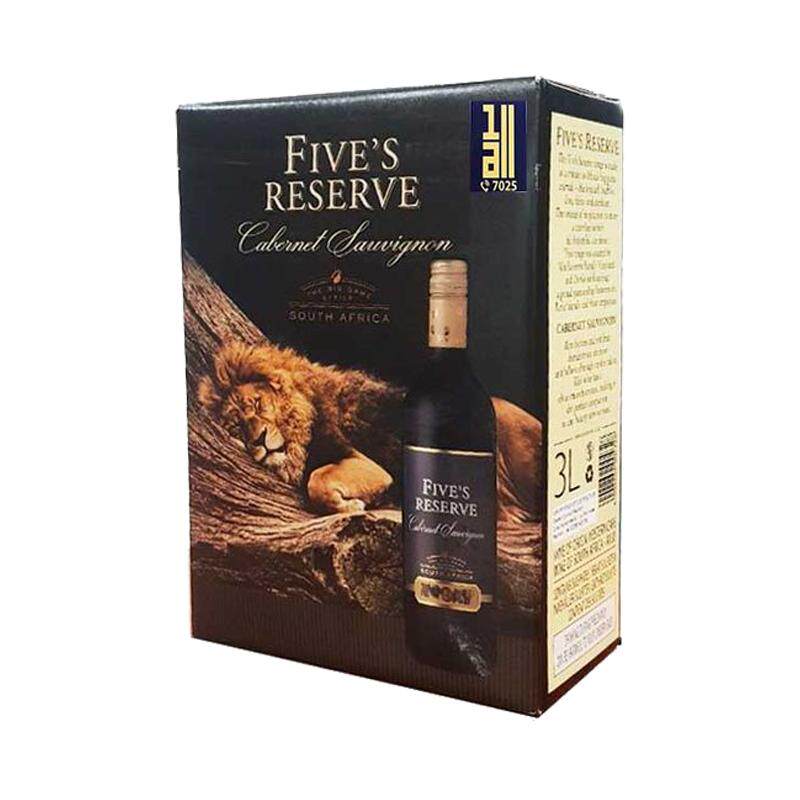 开普酒乡南非酒庄原装进口五兽珍藏赤霞珠干红葡萄酒每日红酒3L装