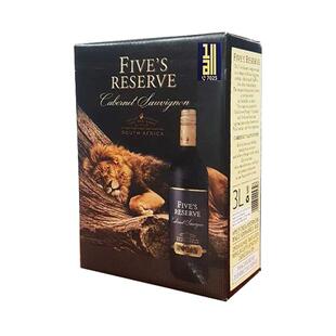 开普酒乡南非酒庄原装进口五兽珍藏赤霞珠干红葡萄酒每日红酒3L装