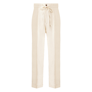 【100%法国亚麻】CULTUM日系垂感透气抽绳单褶西裤男休闲阔腿裤子