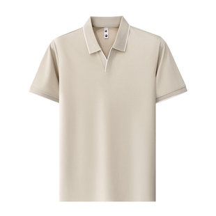 啄木鸟海鸥领短袖T恤男夏季凉感透气男士Polo衫休闲开衩翻领上衣