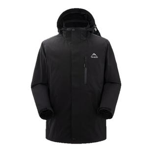 【三合一鹅绒】雪中飞2025冬季新款情侣外套软壳可脱卸内胆羽绒服