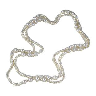 特价娣沙珍宝 露珠盈盈 天然大小珠珍珠长款项链毛衣链  原创设计