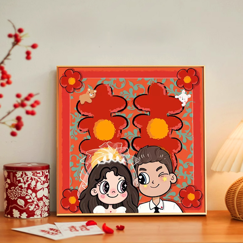 结婚款礼物十字绣钻石绣钻石画2025新款砖石画满钻卧室客厅高级感