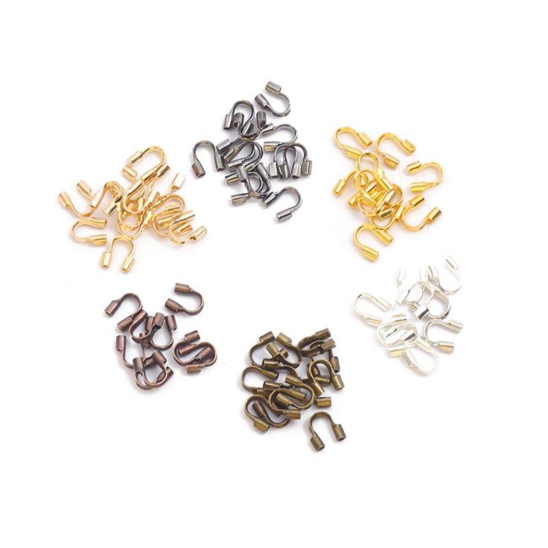 白K色U型护线扣收尾扣马蹄扣手工diy自制项链手链饰品材料包配件