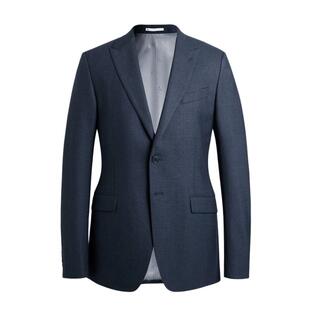 VICUTU威可多西服上衣男纯羊毛蓝色商务休闲百搭修身西装