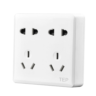 明装家用超薄开关插座明线家用86型带一开双控5五孔墙式插座面板