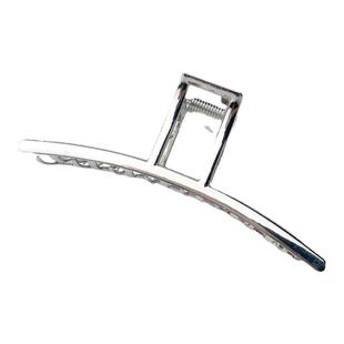 冷淡风银色金属发夹抓夹大号鲨鱼夹高级感韩国头饰发饰一字夹