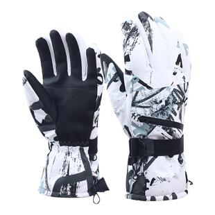 滑雪手套男士冬季加绒加厚保暖防水防寒风骑行摩托车触屏棉手套女