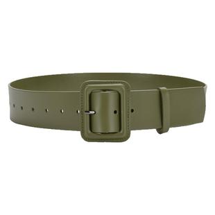 浅黄色女羽绒服大衣西装裙子配饰腰封收腰皮带4.6厘米真皮宽腰带