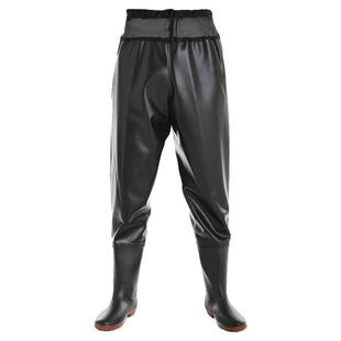 齐腰下水裤超轻耐磨防水加厚雨裤皮叉裤男女涉水捕鱼连体雨鞋水裤