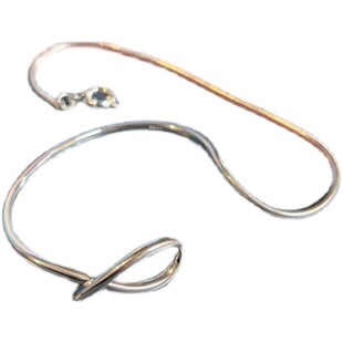 蛇骨绳扣手链打结双层冷淡风银小众设计高级感轻奢简约饰品情侣女