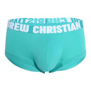 ANDREWCHRISTIAN 男士平角内裤性感薄高弹透气U凸立体囊袋 93373