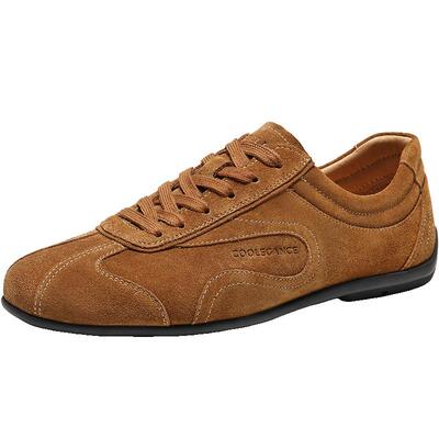 张凌赫推荐百丽男鞋牛皮德训赛车鞋舒适26新休闲运动板鞋A2303AM6