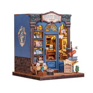 CuteBee游迹书屋手工拼装diy小屋书立体拼图积木模型玩具生日礼物