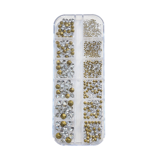 美甲K9精品尖底圆钻华子33切饰品爆闪大小混异形填缝堆钻指甲装饰