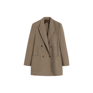 【春夏礼遇】MaxMara 2026春夏女装绵羊毛条纹西装外套1041066106