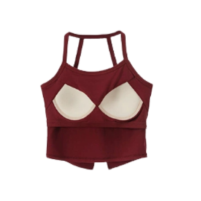 辣妹挂脖吊带背心女夏露背开叉美背设计感小众带胸垫外穿上衣