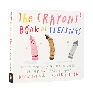 英文原版 Crayons' Book Of Feelings 蜡笔的情感之书 纸板书 0-2岁低幼启蒙情感情绪认知绘本 英文版 进口英语原版书籍