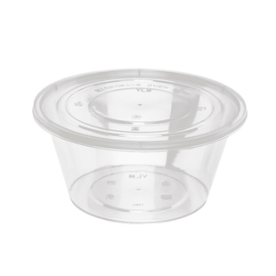 加厚一次性餐盒圆形625/1000/1250/1500ml带盖商用饭盒外卖打包盒