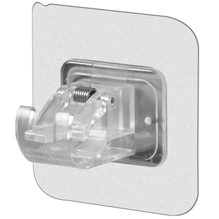 【升级款】2只粘贴式杆托末端杆夹子挂杆固定器 加高加强迭代新品