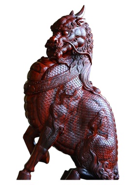 高油桌面麒麟印度小叶紫檀中式