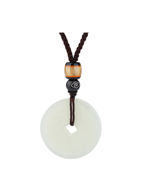 和田玉山鬼花钱吊坠女款