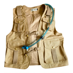 长路计划拉力越野林道复古骑行服水袋马甲多口袋工装马甲