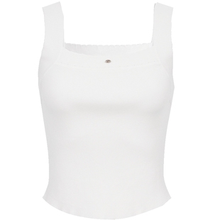 ONLY2026秋季新款上衣花边点缀显瘦设计方领宽肩带吊带背心针织