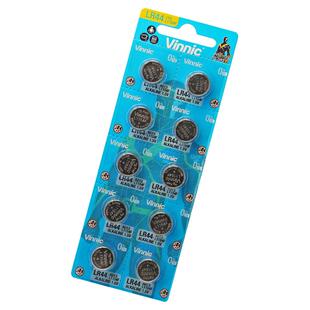 VINNIC L1154F 1.5V纽扣电池lr44 ag13 sr44 a76适用于丸美眼霜假面骑士腰带陀螺万代玩具时王表盘计算器卡尺