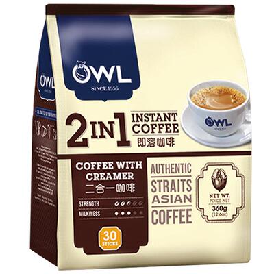 新加坡猫头鹰owl越南进口咖啡 二合一速溶咖啡粉90/120条袋装
