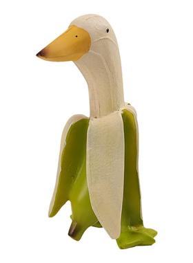 跨境抽象小玩意香蕉鸭摆件