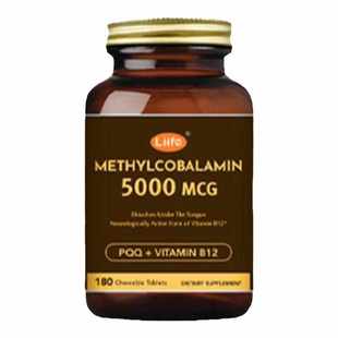 美国进口Liife甲钴胺营养修养神经维生素b12族活性叶酸胶囊180粒