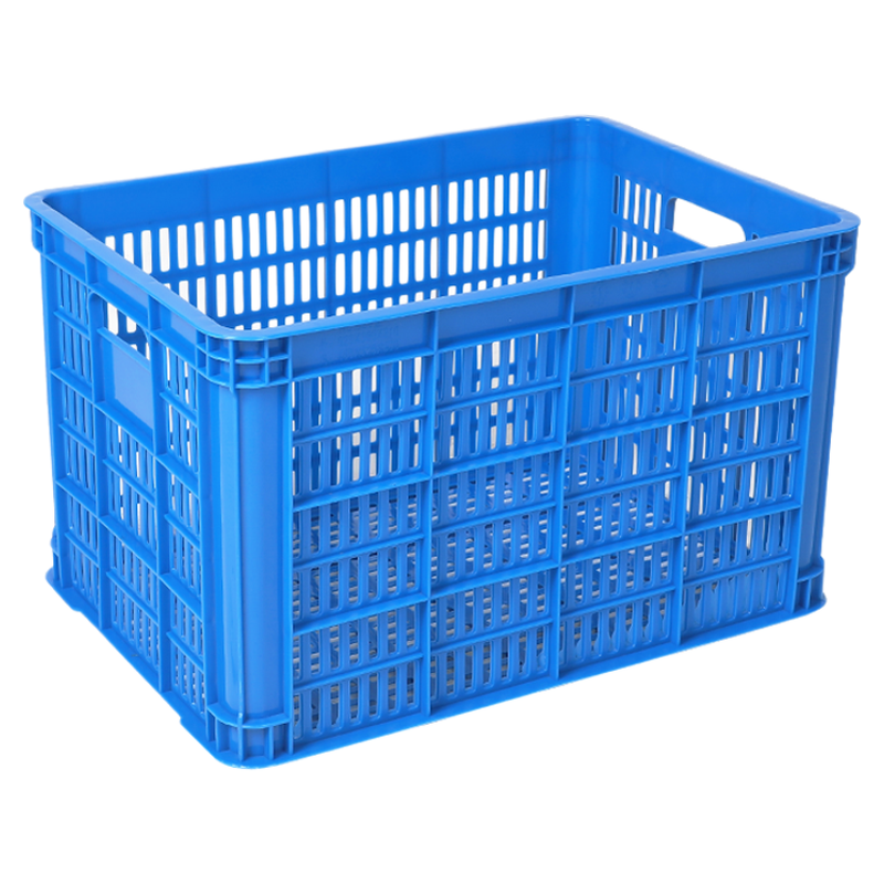 加厚周转筐长方形大号水果蔬菜转运筐白色镂空服装胶框快递收纳筐