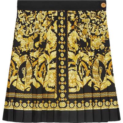 【24期免息】VERSACE/范思哲 女士Barocco真丝百褶裙