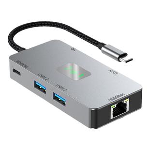 高多 type-c 2.5G网口7合1扩展坞usb3.2高速U盘传输HD高清 4K60Hz直播万兆适用于华为苹果电脑笔记本