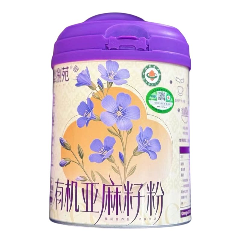 梨捌苑有机亚麻籽粉300g/罐代餐