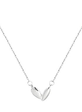 冷淡风金属爱心项链女小众锁骨链