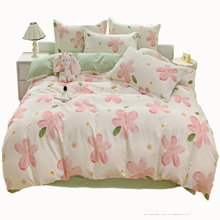全棉四件套 床上床单床品套件学生宿舍单人用品被套寝室