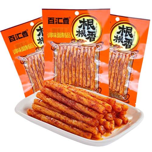 百汇香根根香辣条麻辣素牛面筋8090后怀旧童年小零食校园休闲小吃