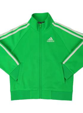 Adidas阿迪达斯儿童春秋三条杠立领拉链男童夹克外套TR30JK-GW