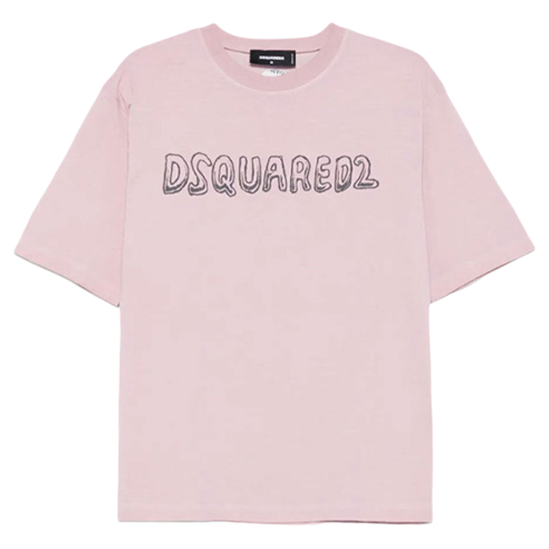 DSQUARED2/D2次方 男士棉质圆领短袖T恤 - 白底图