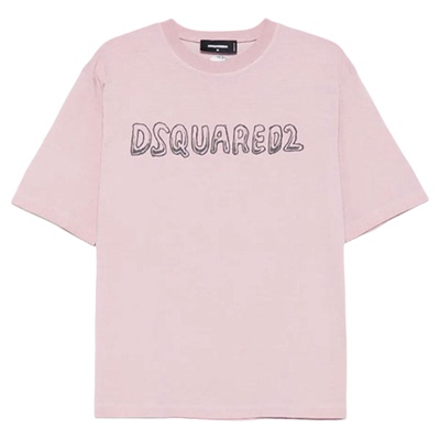 DSQUARED2/D2次方 男士棉质圆领短袖T恤