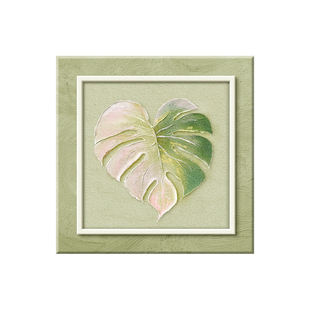 家大业大卧室床头装饰画奶油风主卧立体砂岩画清新绿植挂画组合画